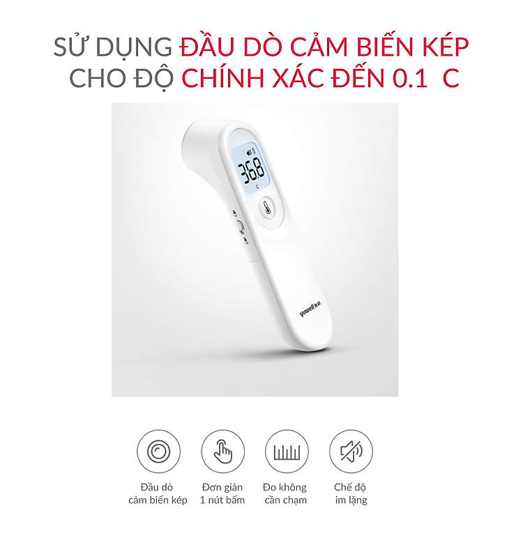 Nhiệt kế hồng ngoại đo trán cao cấp Yuwell TY-1