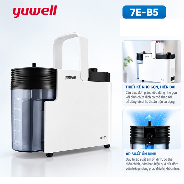 Máy Hút Dịch 1 Bình Yuwell 7E-B5